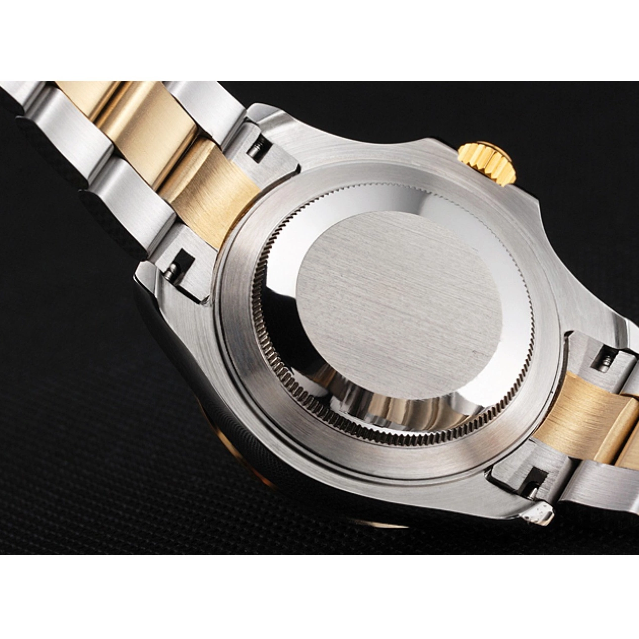 Aaa replica watch Bezel Swiss Stainless Tone Yacht-Master Dial Champagne Steel Bracelet Two Rolex Case Gold 0519
